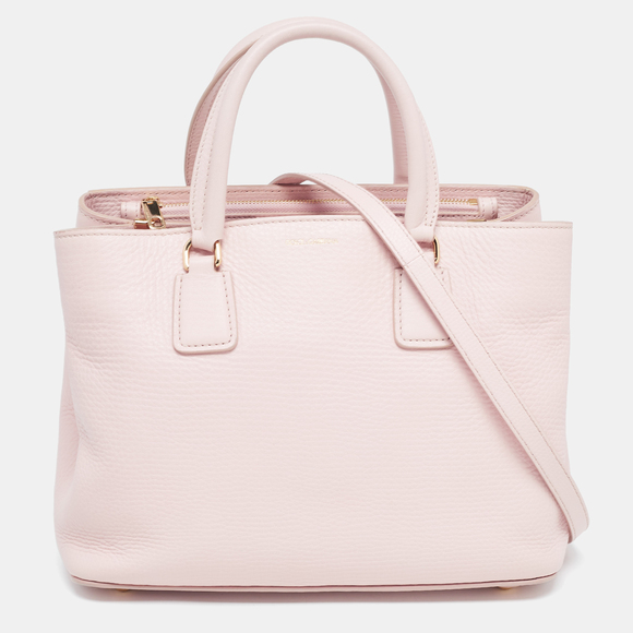 Dolce & Gabbana Handbags - Dolce & Gabbana Pink Grained Leather Tote